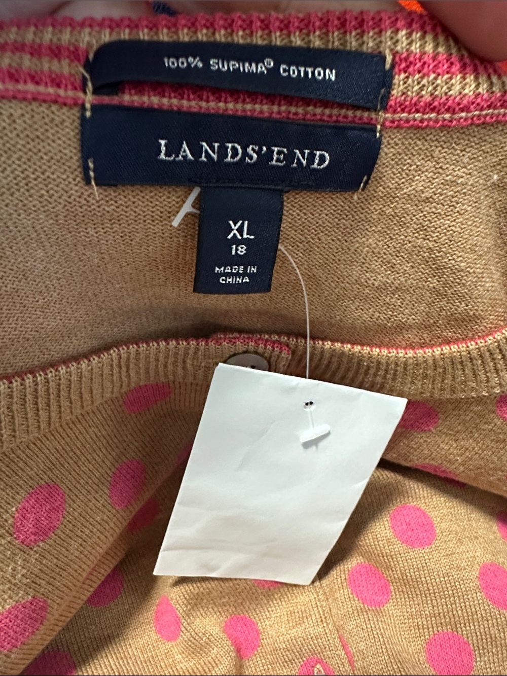 🥕 NWT Lands End 100% Supima Cotton Lightweight Sweaters - Picture 3 of 3